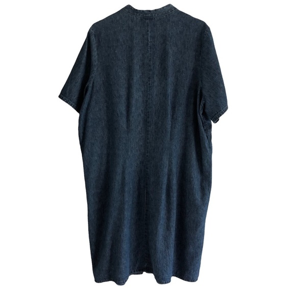 Ulla Popken Denim Button Front Short Sleeve Dress US 16/18 - Picture 2 of 6